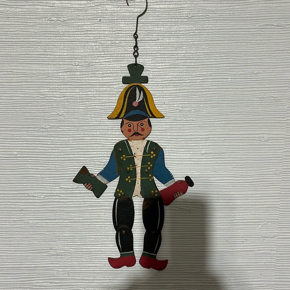 Vintage Hand Painted Cast Iron Man